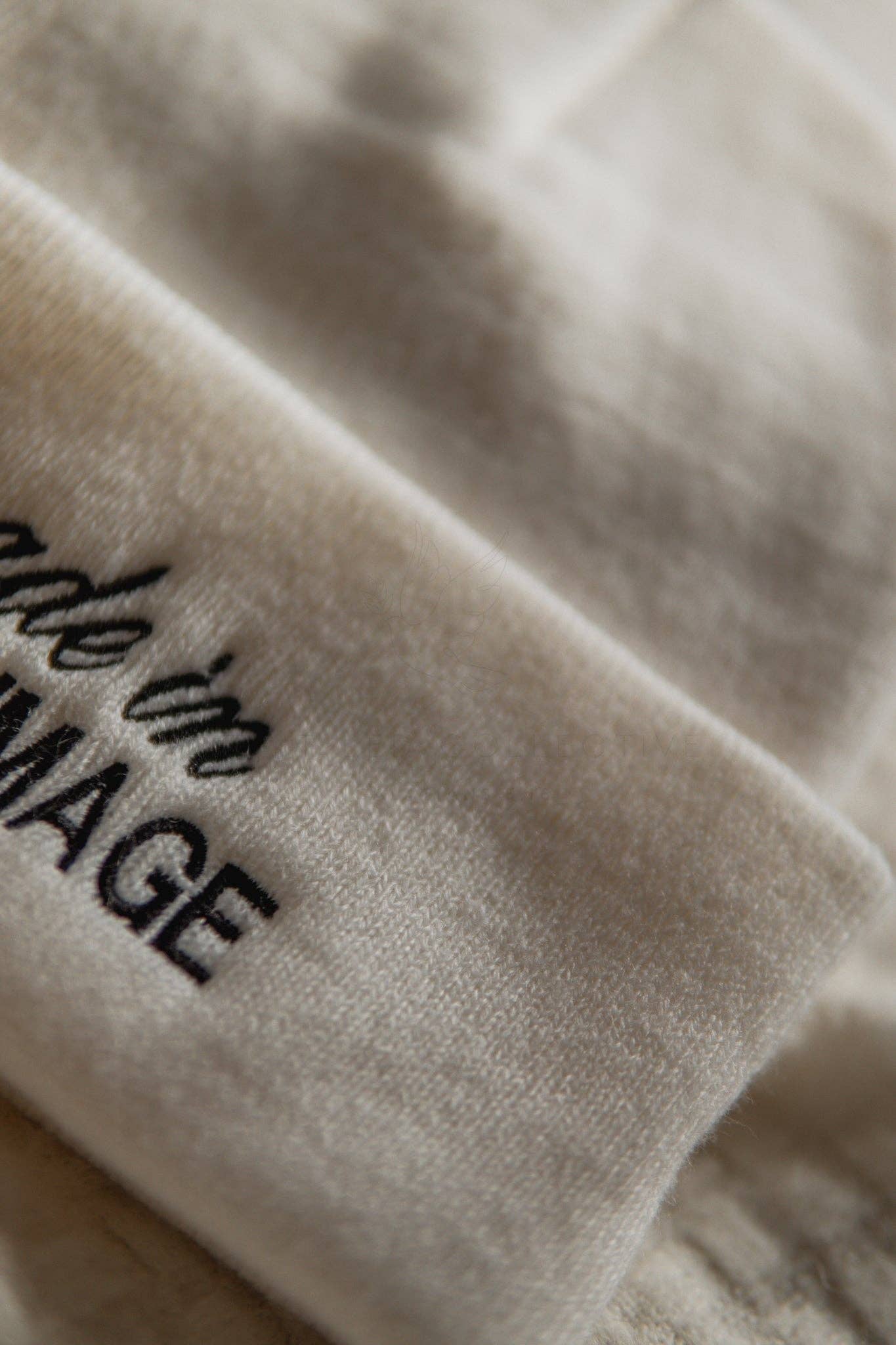 White made in God's image | Embroidered Christian Beanie Toboggan for wholesale on Faire7