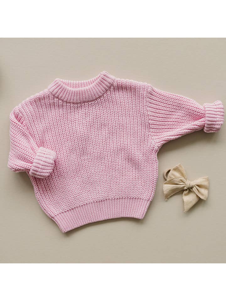 Lucky Panda Kids - Wholesale Knit Sweater - Kids - Chunky Knit Sweater | Pink13
