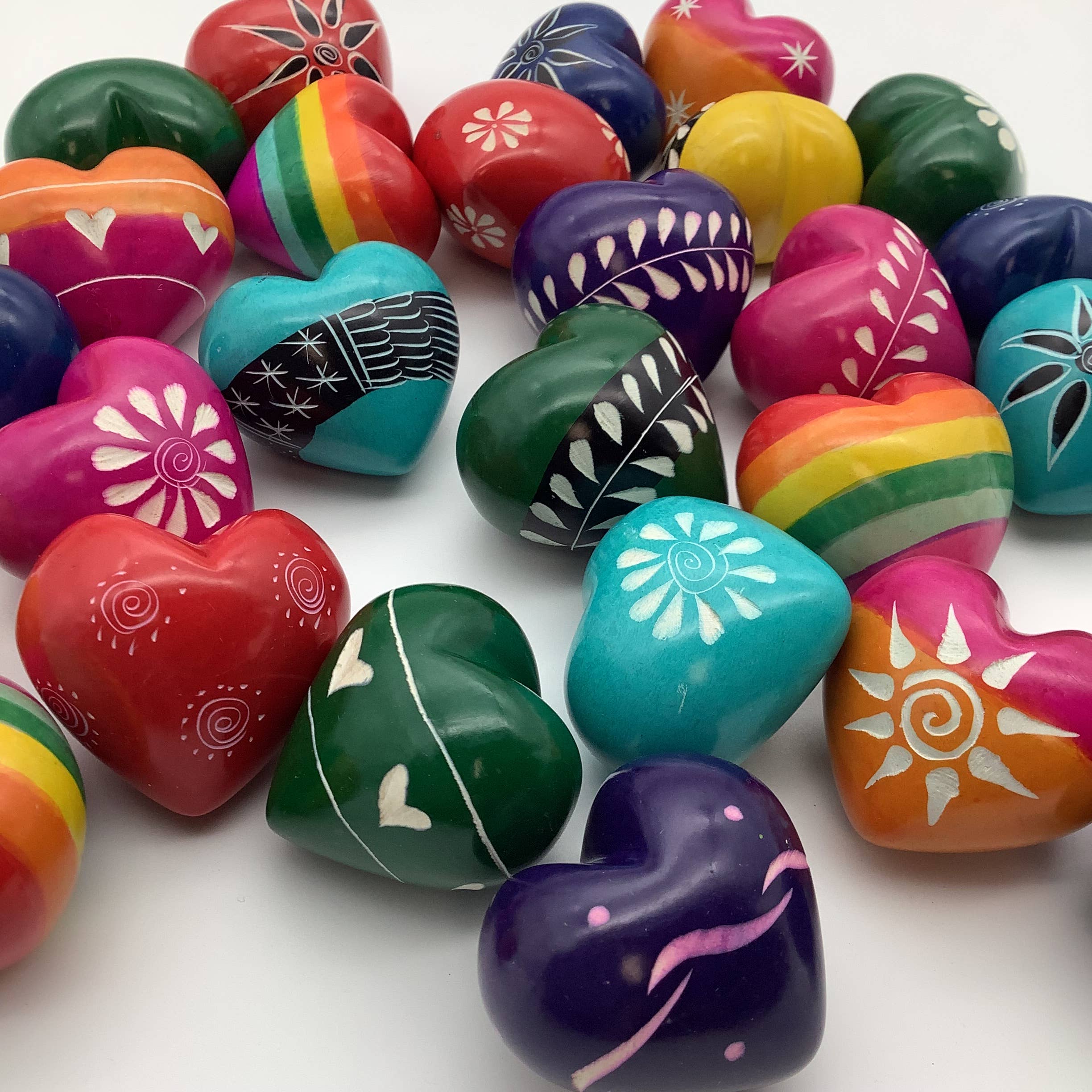 Mondo Trading Company - Wholesale Decorative Tabletop Object - Hearts- Etched- Small-Soapstone0