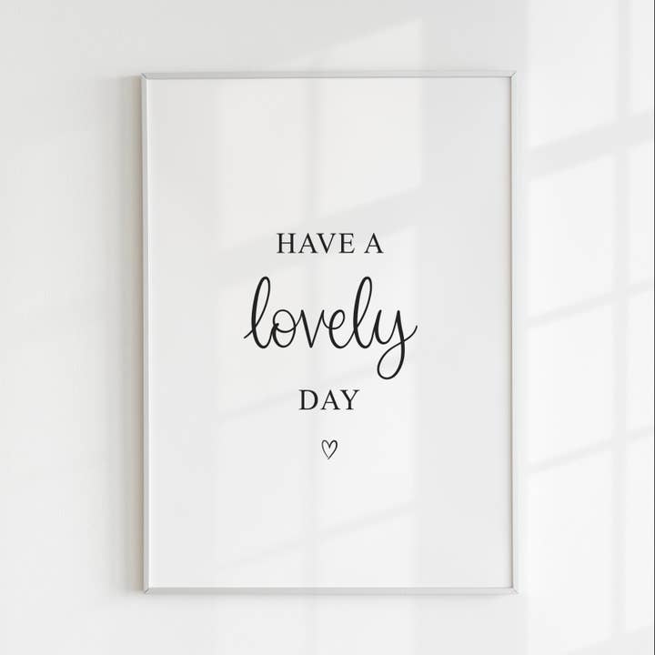 Har en dejlig dag Print for engroshandel hos Kalm Lettering