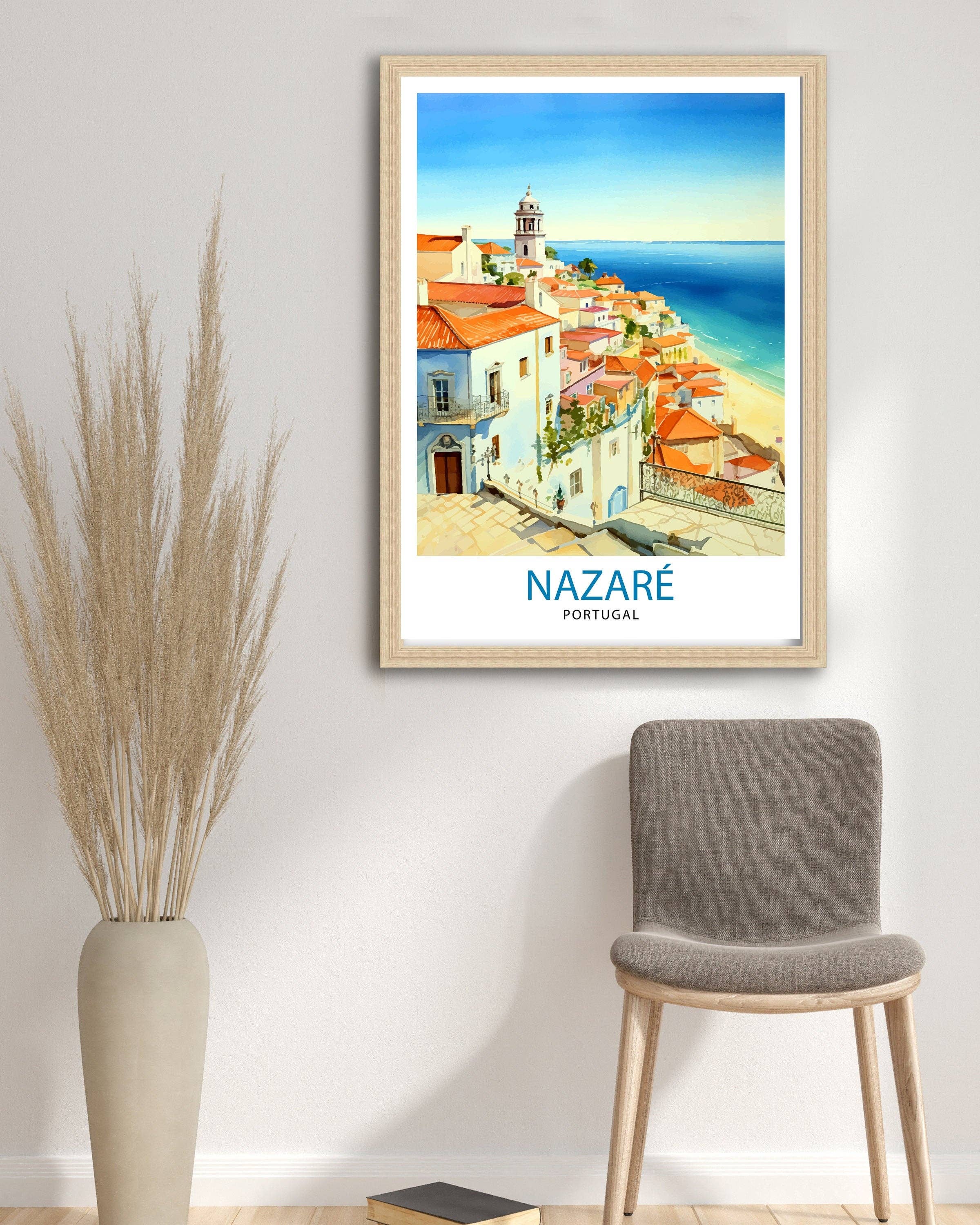InkNPrintz – wholesale Art print – Nazare Portugal Travel Poster Nazare2