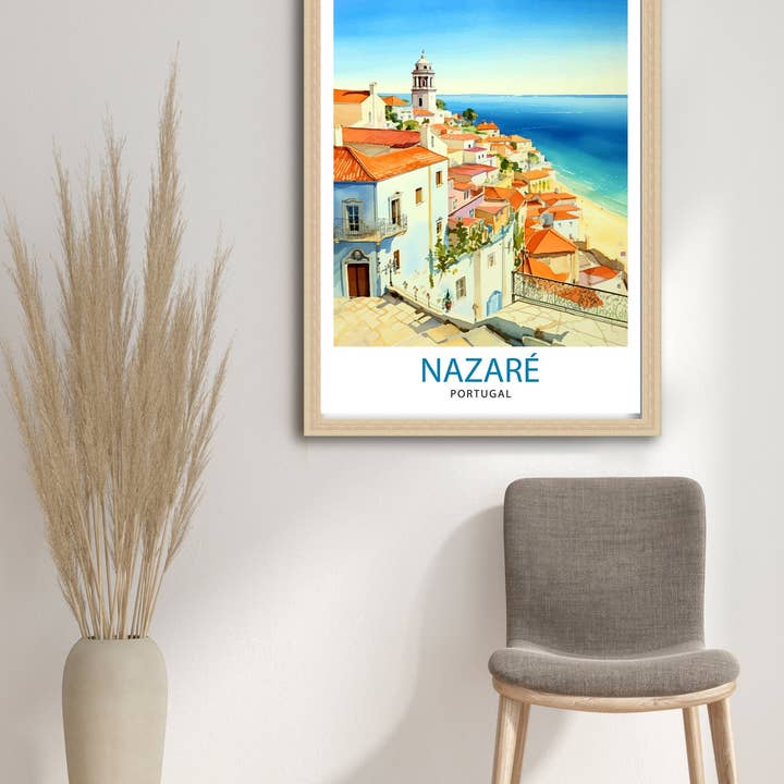 InkNPrintz – wholesale Art print – Nazare Portugal Travel Poster Nazare2