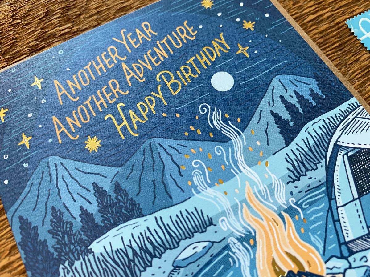 Noteworthy Paper & Press - Wholesale Birthday Card - Campfire Birthday Card4