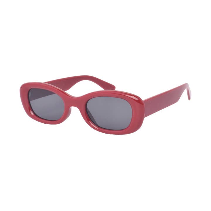 Oval Retro Sunglasses in Cherry Red for wholesale by V by Vye Eyewear