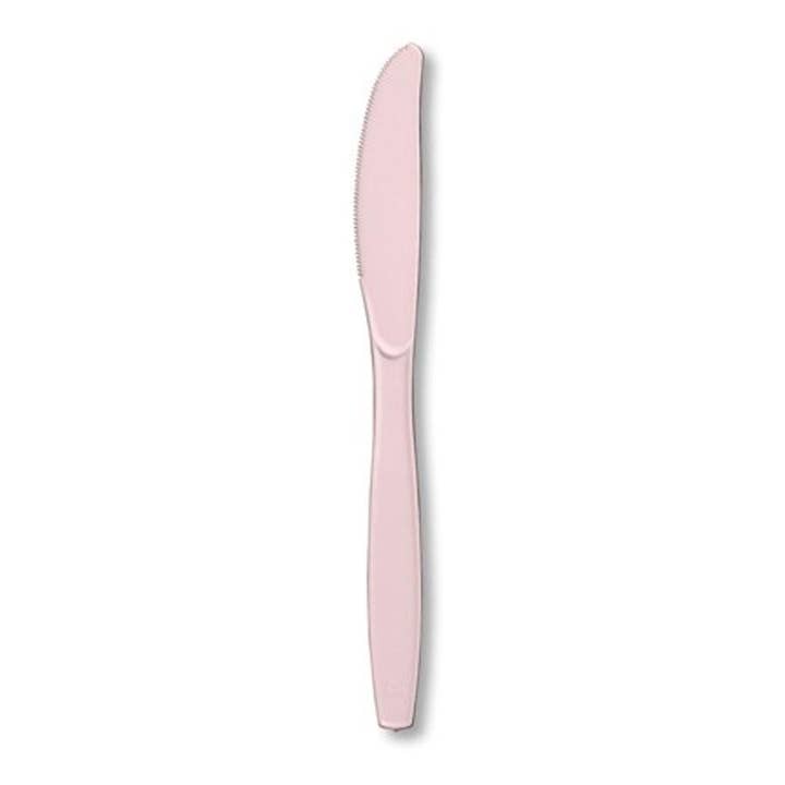 Premium Plastic Knives Classic Pink, Case of 288 for wholesale by KT Supply