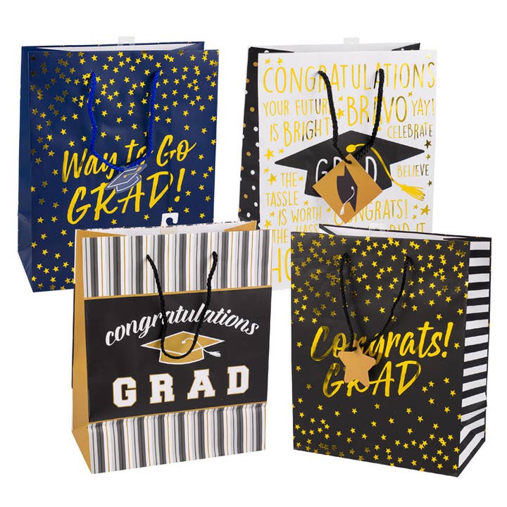 Graduation Gift Bag- Large- 4 Assortments for wholesale by Deluxe Import Trading