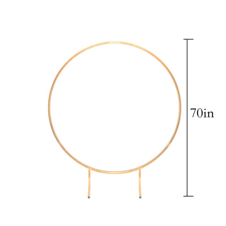 Sun Decorer – Großhandel Hoops – Klassischer runder Eisen-Hochzeitsbogen - Elegantes Gold-Finish