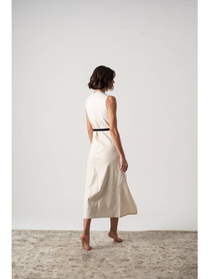 LUXMII - Wholesale Dress – Women's - Aurore Midi Dress Natural Beige5