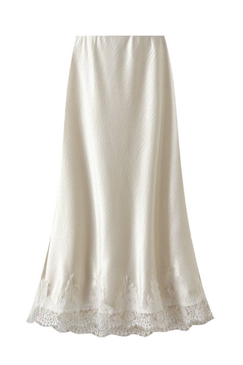 Mccolin - Wholesale Skirt - Women's - Elegant Lace-Trim Skirt0