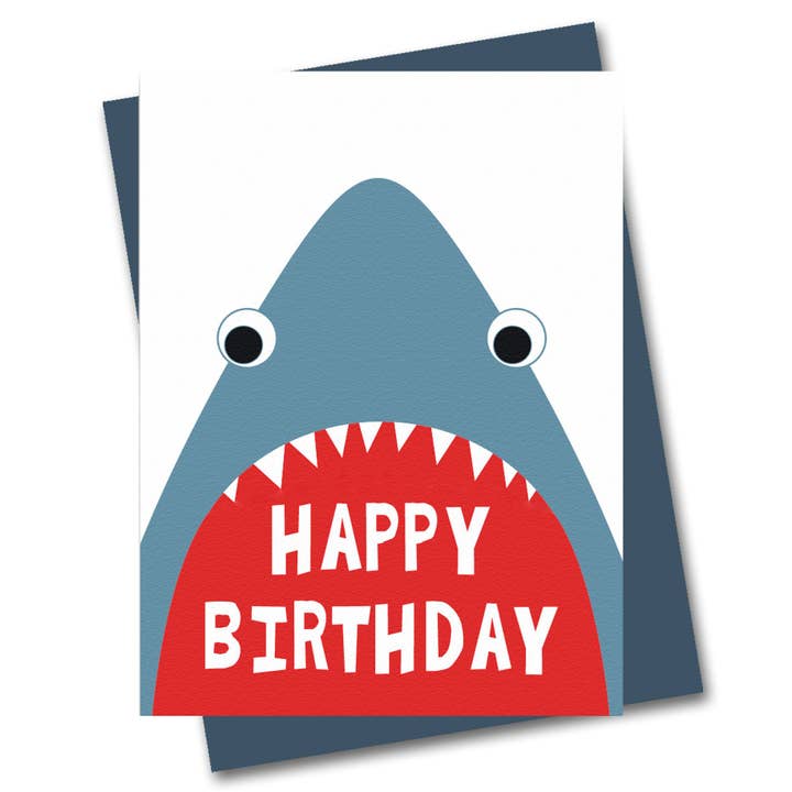 Children's Birthday Card | Kids Birthday Card | Shark Card for wholesale by Stripey Cats Cards