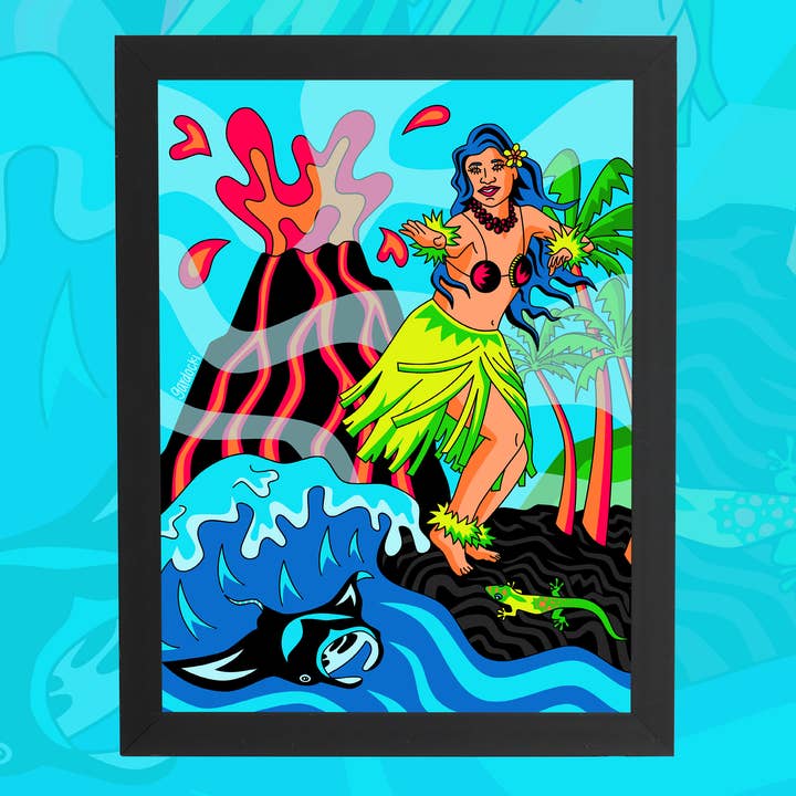 Kunstdruck der Insel Hawaii für den Großhandel von Brianna Gardocki Art