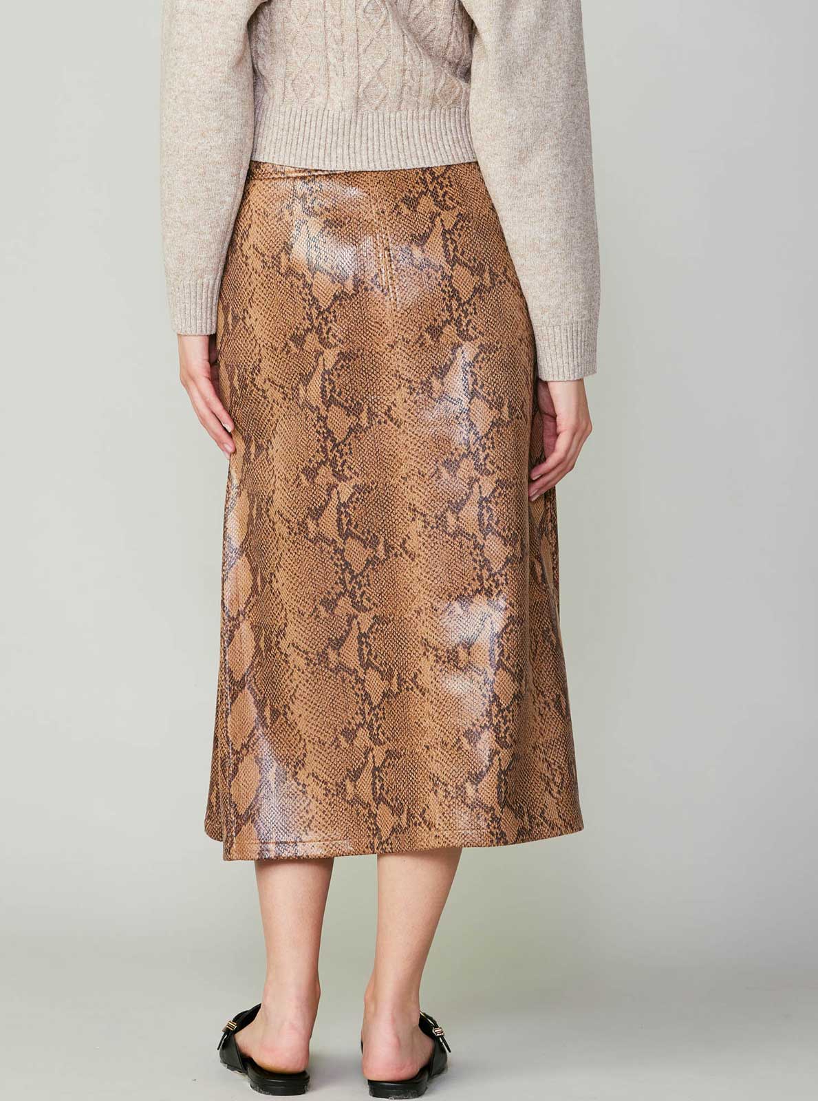 Current Air - Wholesale Skirt - Women's - Snake Print Midi Skirt2