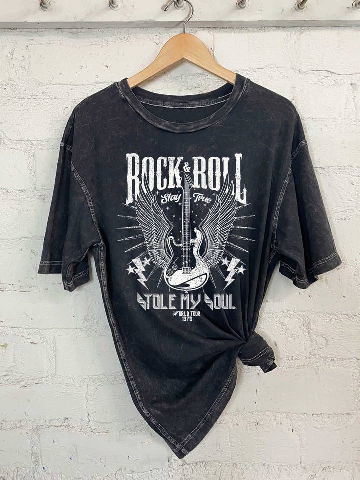 ROCK N ROLL STOLE MY SOUL for wholesale by Rustee Clothing