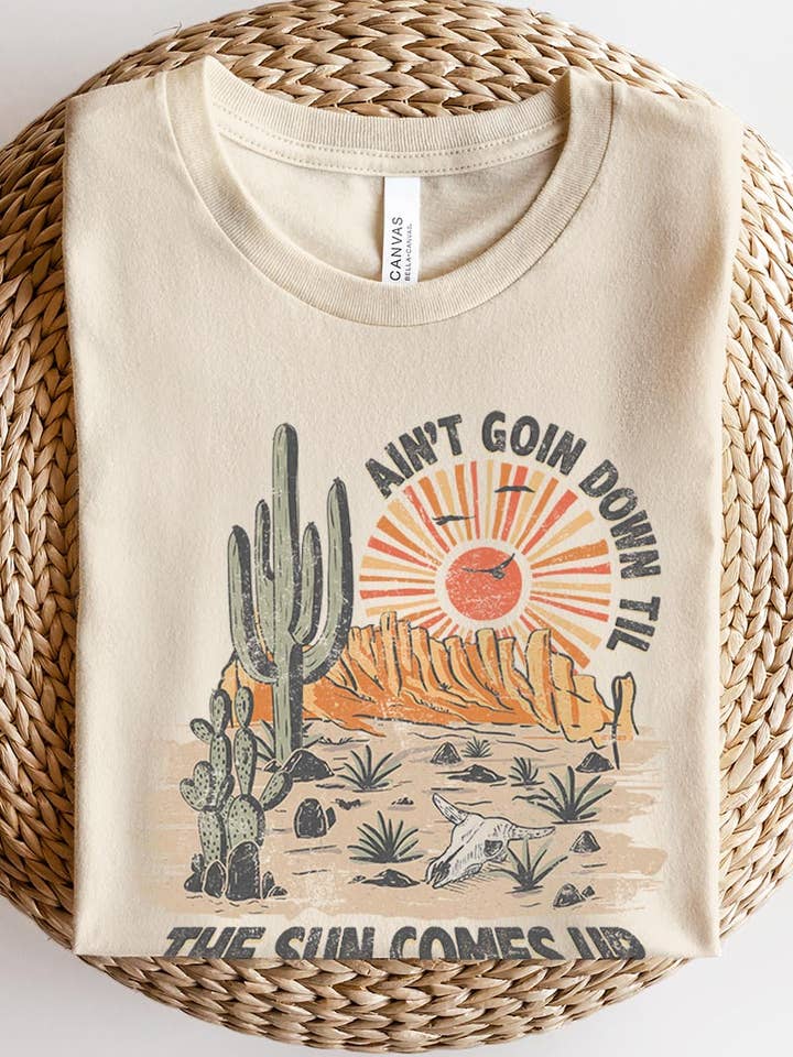 GRAPHIC-TEE "NICHT RUNTERGEHEN, BIS DIE SONNE AUFGEHT" für den Großhandel von COLORBEAR