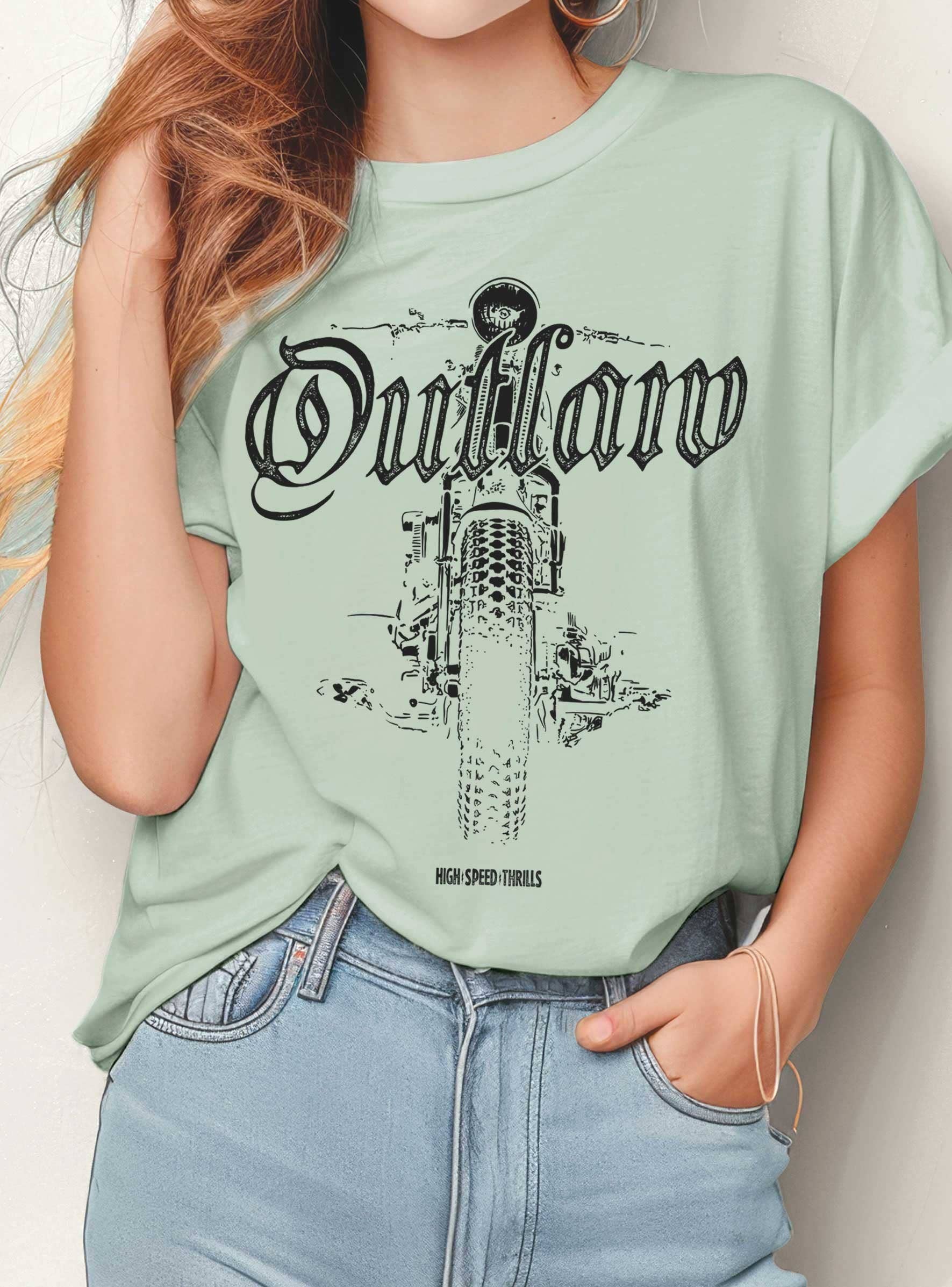 Rustee Clothing - Wholesale Screen Printed T-Shirt - Women's - OUTLAW MOTORCYCLE GRAPHIC TSHIRTS5