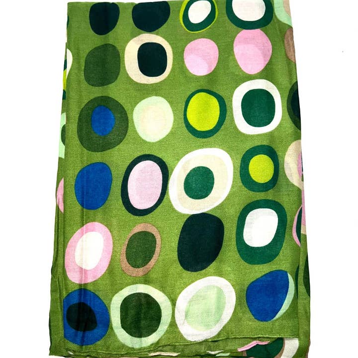 LINETA – wholesale Scarf – Women's – HH-213 Scarf with round pattern print3