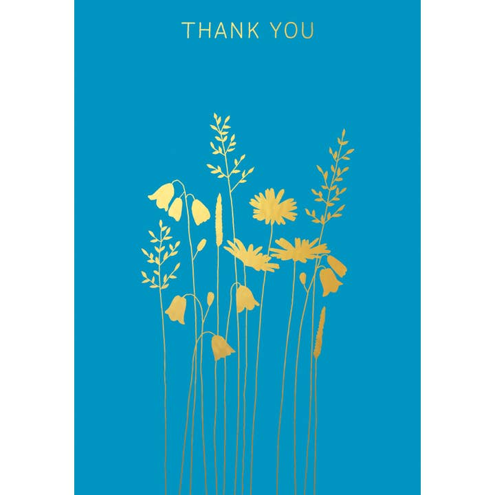 Harebells & Daisies Thank You Card by Eloise Hall for wholesale by Inky Blue Ltd t/a Holy Mackerel
