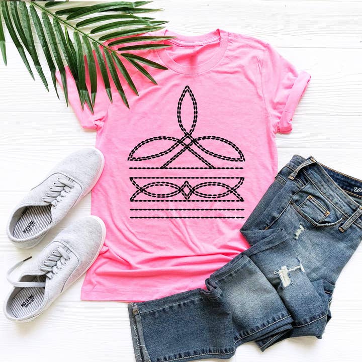 Boot Stitching for wholesale by MidWest Tees