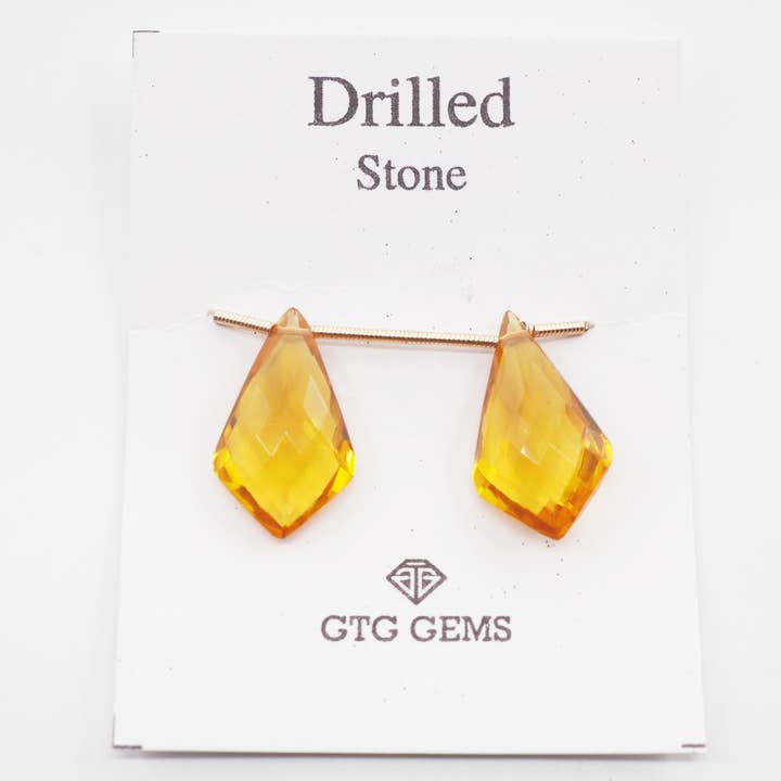Citrine Hydro percée, 21 x 13 mm, environ 13 carats pour la vente par GTG Gems Corp