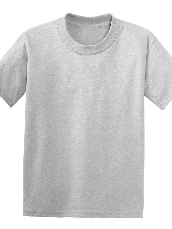 Ink Tees Anpassad T-shirt Personligt Tryck, Premiumkvalitet Bomull, Snabb Leverans Unisex Passform, Flera Färger & Storlekar Hanes - Youth EcoSmart 50/50 Bomull/Poly T-shirt. 5370 för wholesale av Ink Tees Custom Tshirts