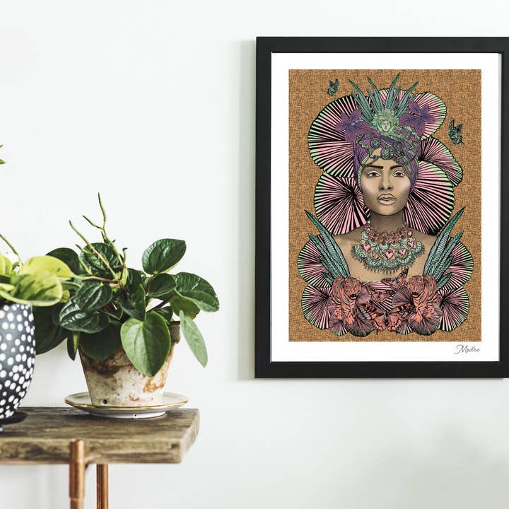 Msdre – Impressão artística por atacado – Babá dos Maroons Jamaica Ilustração Alma Irmã1