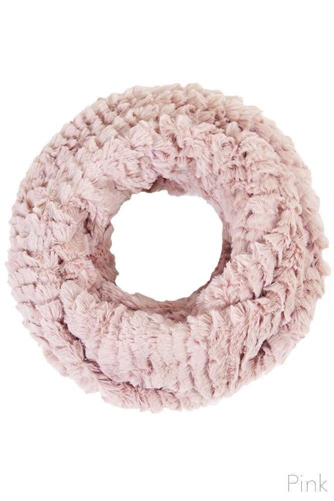 Hana - Wholesale Scarf - Women's - Solid Faux Fur Infinity Scarf6