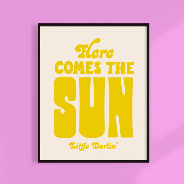 Kuku Studio - Wholesale Art Print - Here Comes The Sun Print. Colorful Nursery Decor