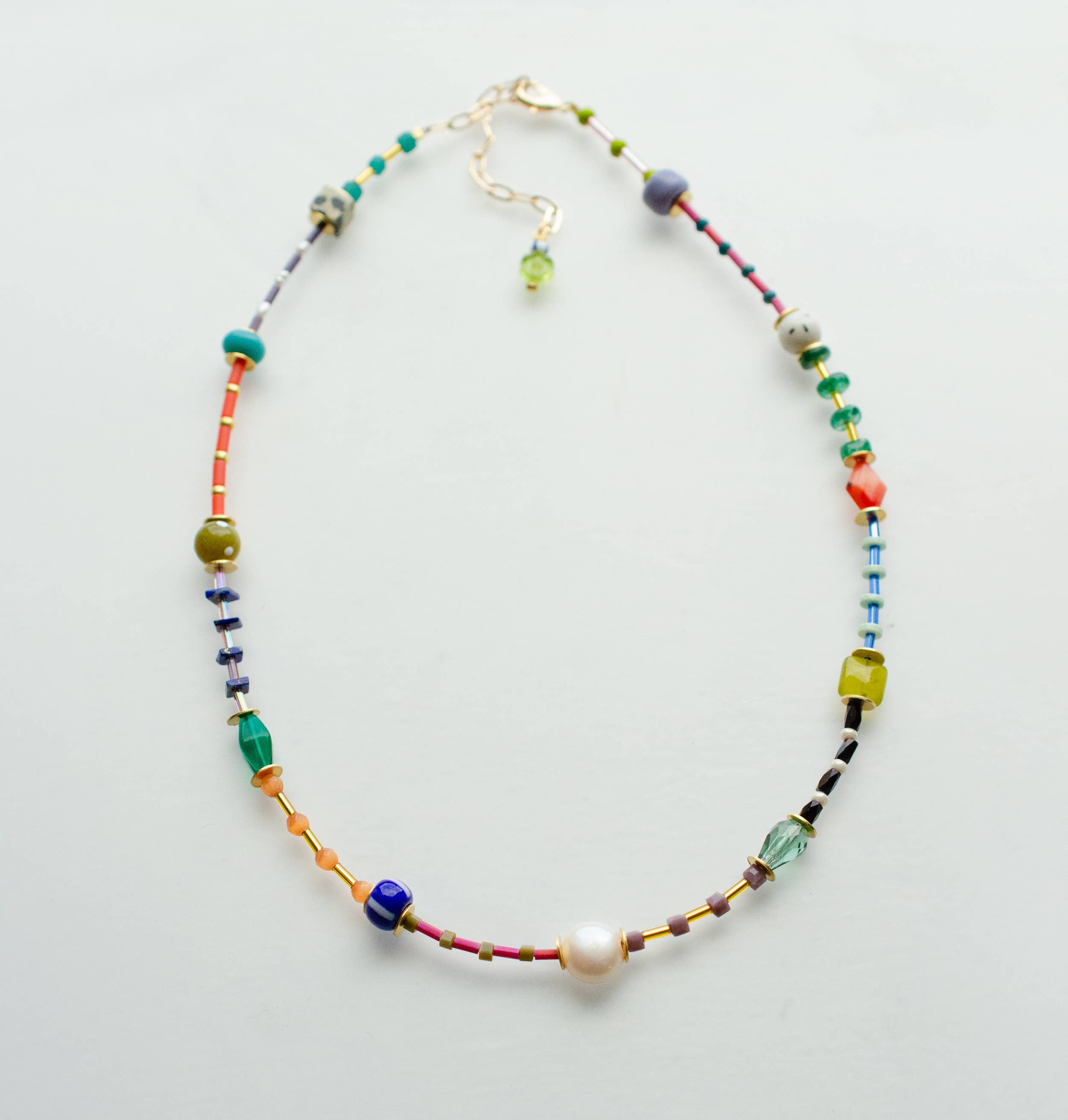 Jill Makes – wholesale Beaded/pearl necklace – Colorful Beaded Seed bead Friendship Necklace7