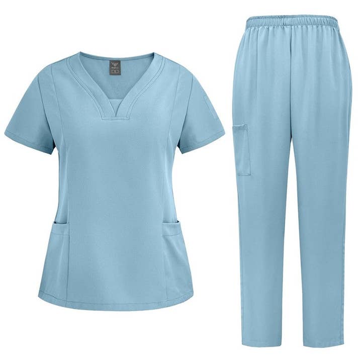 FurDecoration - Wholesale Healthcare uniform – Women's - Short Sleeve Straight Leg Scrub Suit6