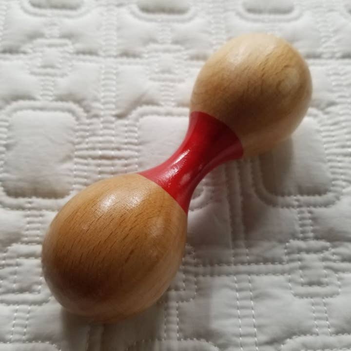 Hochet double Maracas en bois pour bébé pour la vente par D & C TOYS