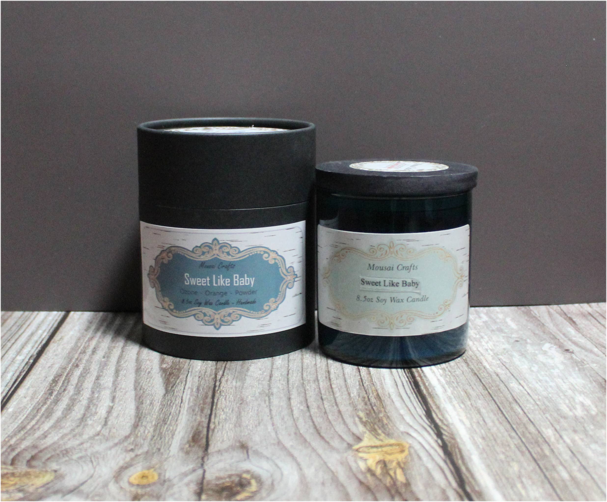 Mousai Crafts - Wholesale Jar/Filled Candle - Sweet Like Baby 8.5oz Soy Wax Candle8