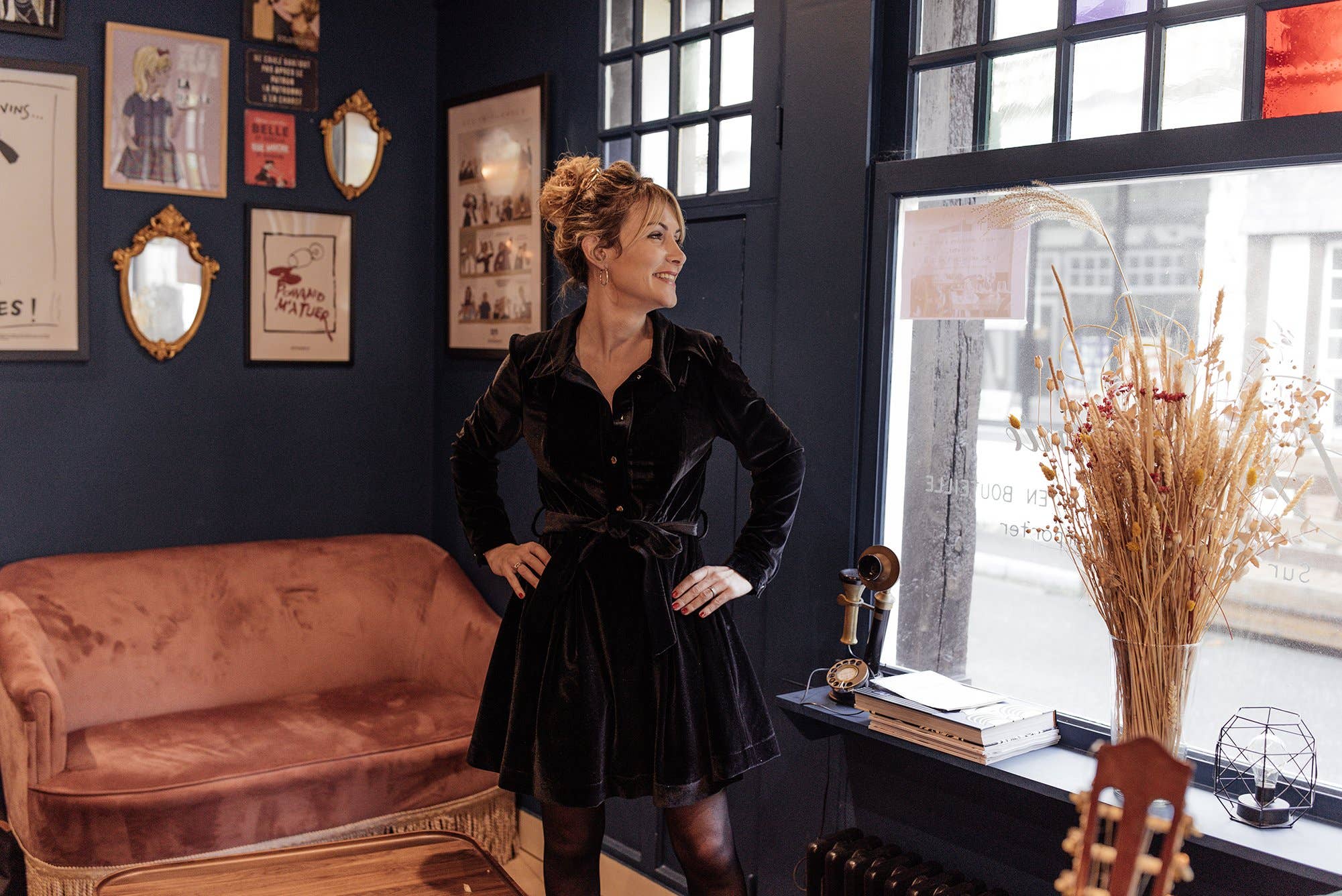 You&Milk - Wholesale Nursing Dress - Maternity - Velvet Nursing Dress My Love - Made in France1