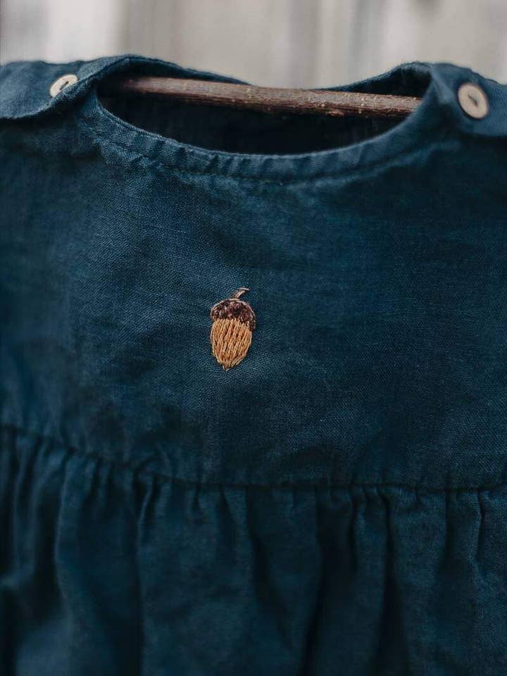 Acorn (1.7x2.5cm) | Handmade Embroidery for wholesale by La Petite Alice