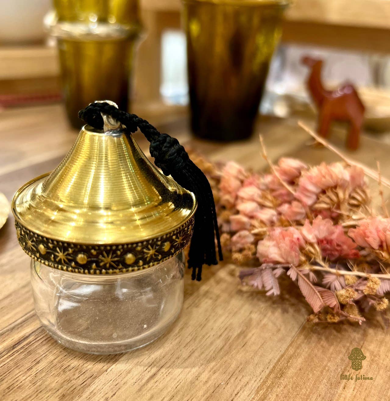 High crafty - Vendita all'ingrosso Barattoli decorativi - Bottiglia Piccola Marocchina – Vetro Riciclato Fatto a Mano7