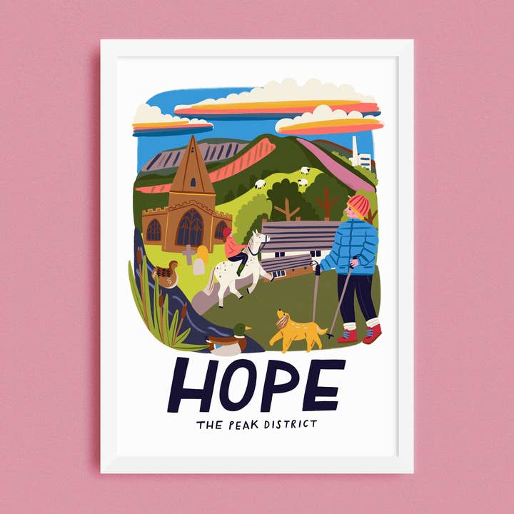 Hope Travel Poster Print for wholesale by Lauren Radley