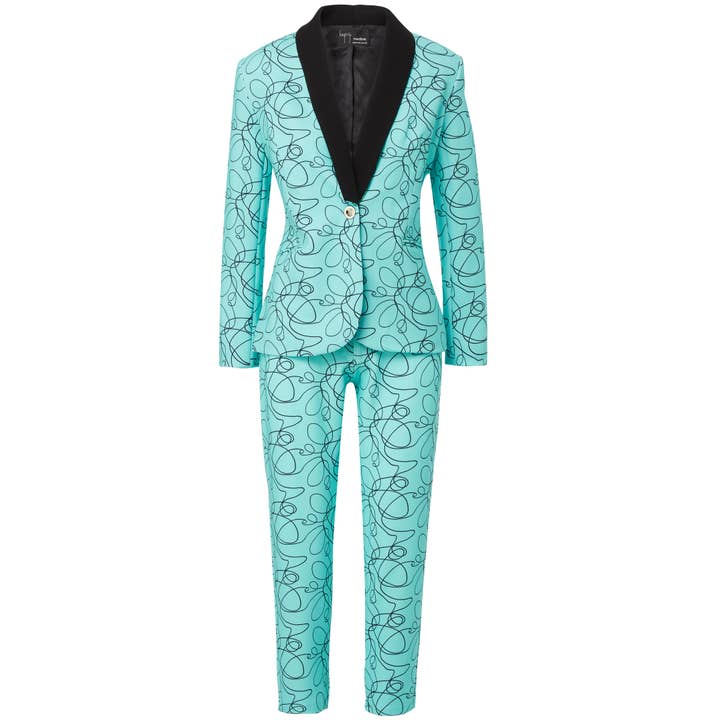 A Rebellious Leggings Suit Set - Mint Green Pattern for wholesale by Layo G