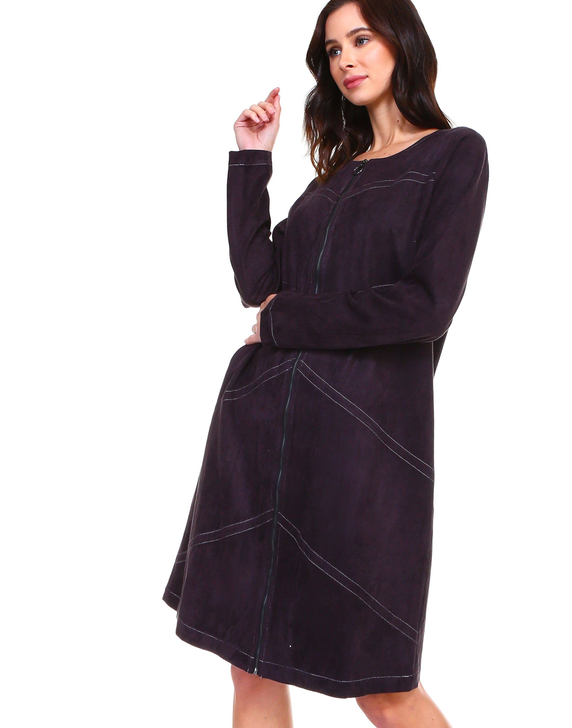 Joh Apparel - Wholesale Dress - Women's - Amira Stretch Suede Dress / Jacket2