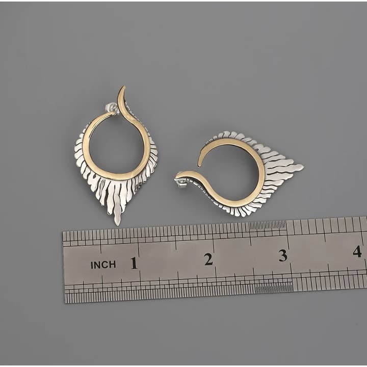 AVENS – wholesale Hoop-örhängen – AVENS örhängen i sterlingsilver med 18K guldbeläggning, unikt designade3