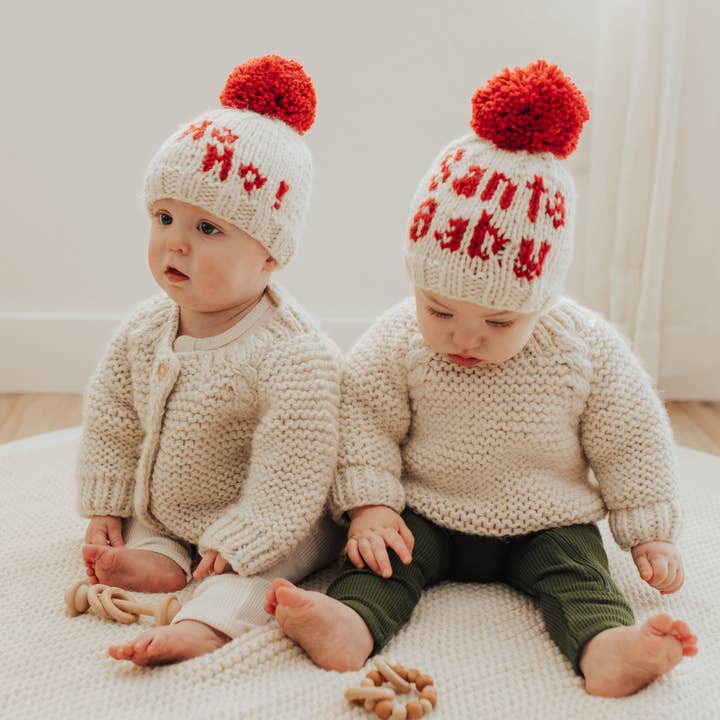 Huggalugs - Wholesale Beanie - Kids - Santa Baby Hand Knit Beanie Hat Baby & Kids