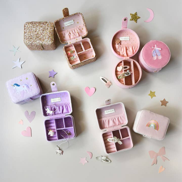 Rockahula Kids - Wholesale Jewelry Box/Organizer - Kids - Confetti Glitter Gold Jewellery Box2