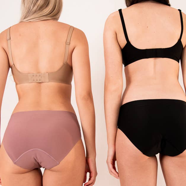 MyNickerBot - Wholesale Period underwear – Women’s - Seamless Period Proof Bikini Black Hipster 2