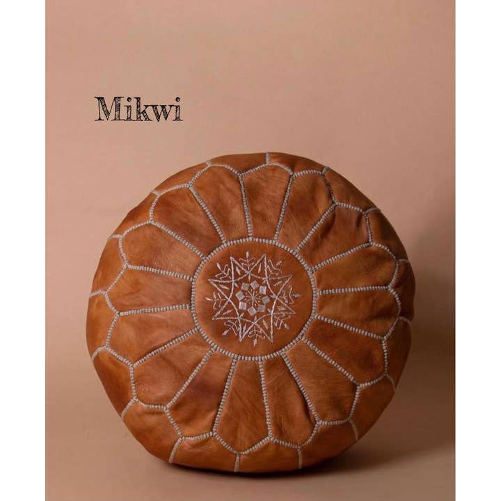 Mikwi - Wholesale Pouf - Moroccan Leather Ottoman Pouf Multiple Colors