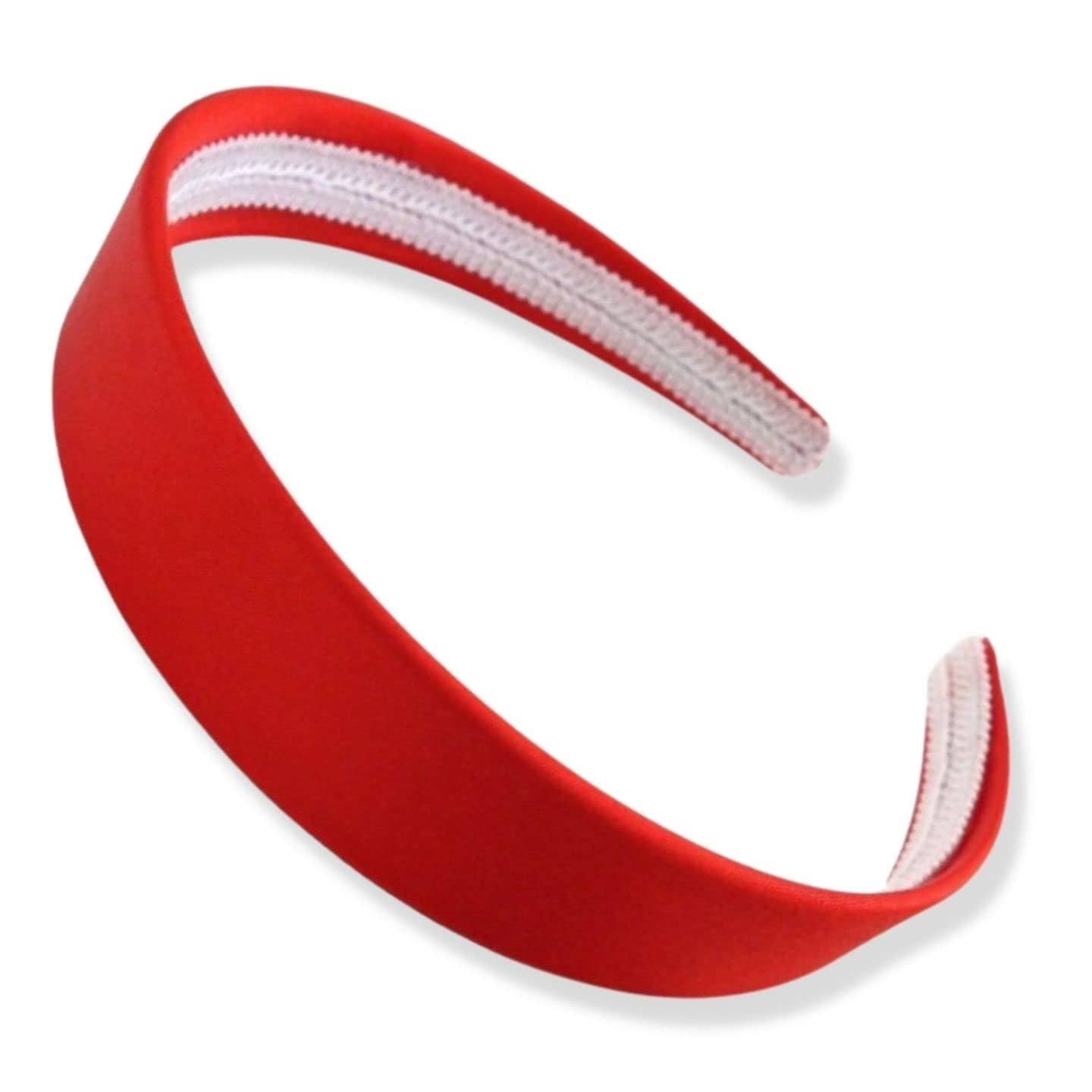 Topkids Accessories – wholesale Fashion headband – women's – Satin Alice Headband Head Band Hairband Hair Band Women for Adult Girls Kids School 60s 70s 80s Plain Aliceband 2.5cm 1" Thick Wide Hard14