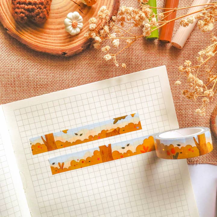Washi Tape mit Goldfolie – Into the Forest für den Großhandel von BlossomBujo Store