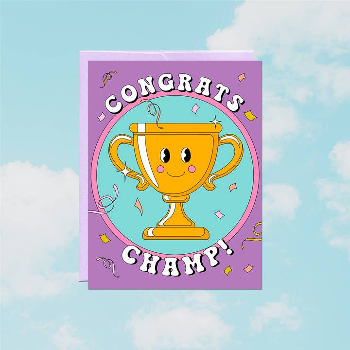 Party Mountain Paper co. - Wholesale Congratulations Card - Congrats Champ! | Last Chance