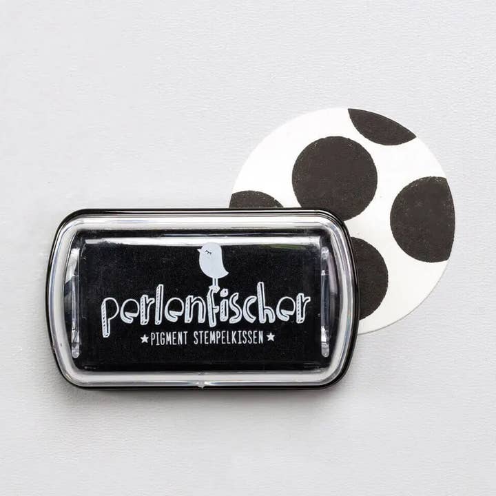 6x Tampone per timbri | Nero mini per la vendita all'ingrosso da parte di Perlenfischer