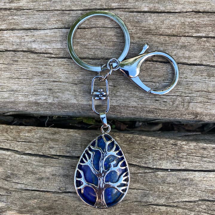 Chaveiro ou bolsa lapis lazuli Tree of Life por atacado de Boutique Bohème