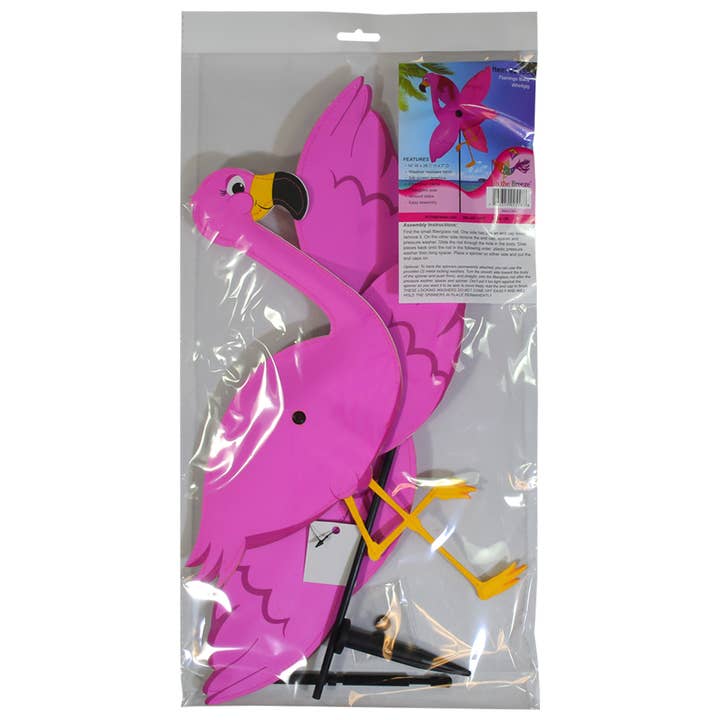 In the Breeze, LLC. - Wholesale Wind Spinner - Baby Flamingo Whirligig