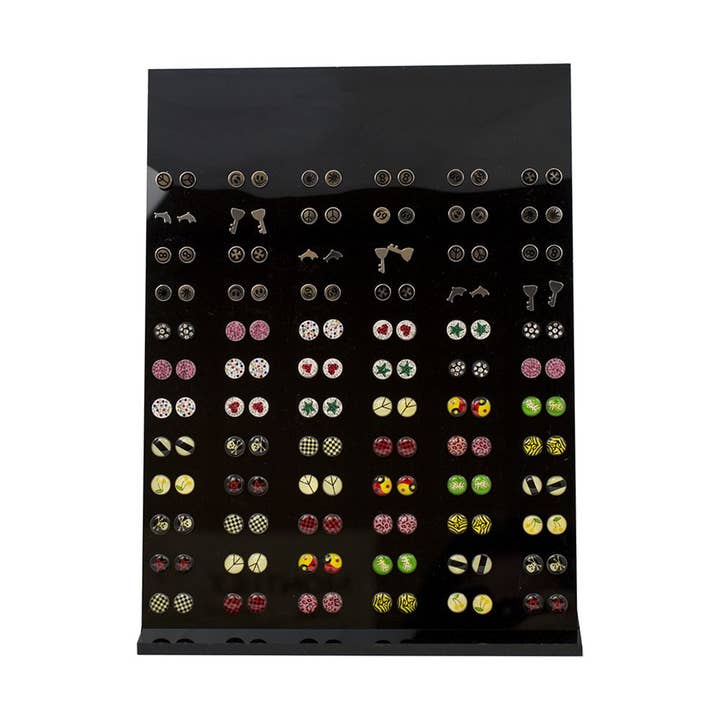 Lion Gothic – Großhandel Verkaufsdisplay – Schmuck – Schaukasten für Ohrstecker, verschiedene Designs, 72 Paar