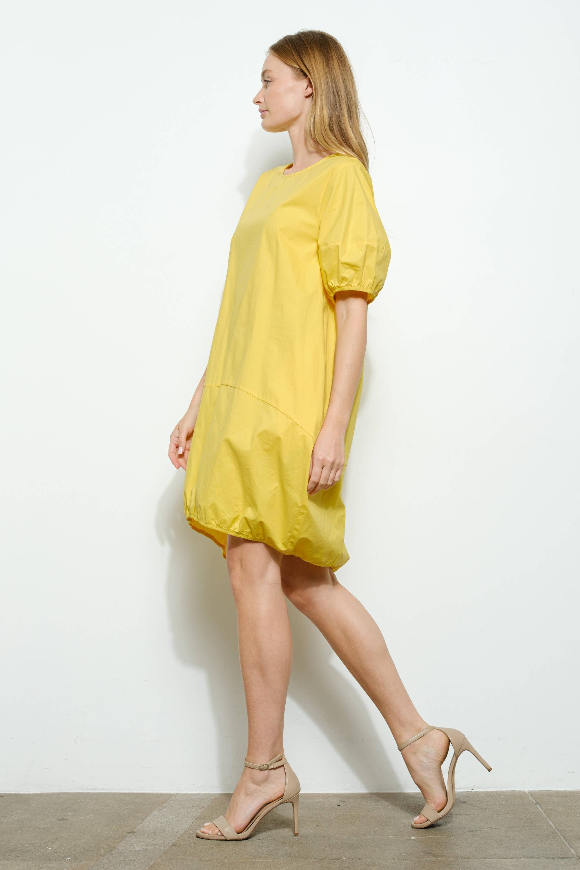 Bloidy - Vente Robe – femme - Robe mini bulle en popeline à manches courtes - D10482SS8